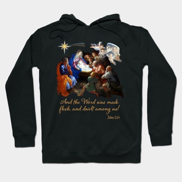 And the Word was made flesh, and dwelt among us Hoodie by Brasilia Catholic